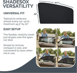 Universal Car Window Pullover Sun Shade Mesh | Heat Insulation | Air Circulation | Prevents Dusts and Insects | Foldable | Protects from The Sun| Fits All (99%) Cars - The Ultimate Sun Shade (Pack of 4)
