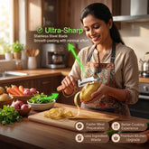Stainless Steel Kitchen Peeler | Zero-Waste Peeling | Heavy-Duty Performance | Razor-Sharp Peeling + Bottle Opener