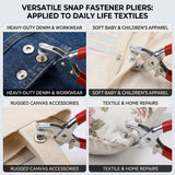Heavy Duty Snap Button Plier Tool Kit | No-Sew Instant Press Buttons