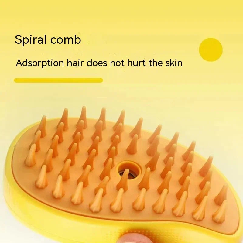 Steam Pet Brush with Unique Spray Function for your Dogs & cats for their healthy coat