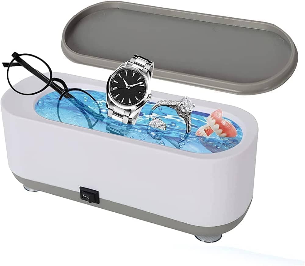 Portable Ultrasonic Cleaner for Glasses,Brush, Jewelry & Watches with 360° Deep Clean