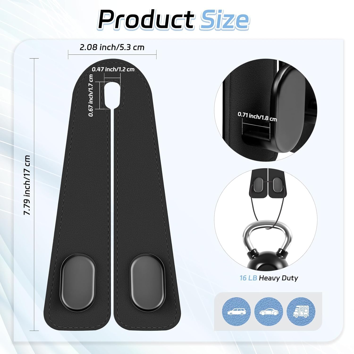 Premium Leather Car Seat Hooks: The Ultimate Stylish Car Organizer