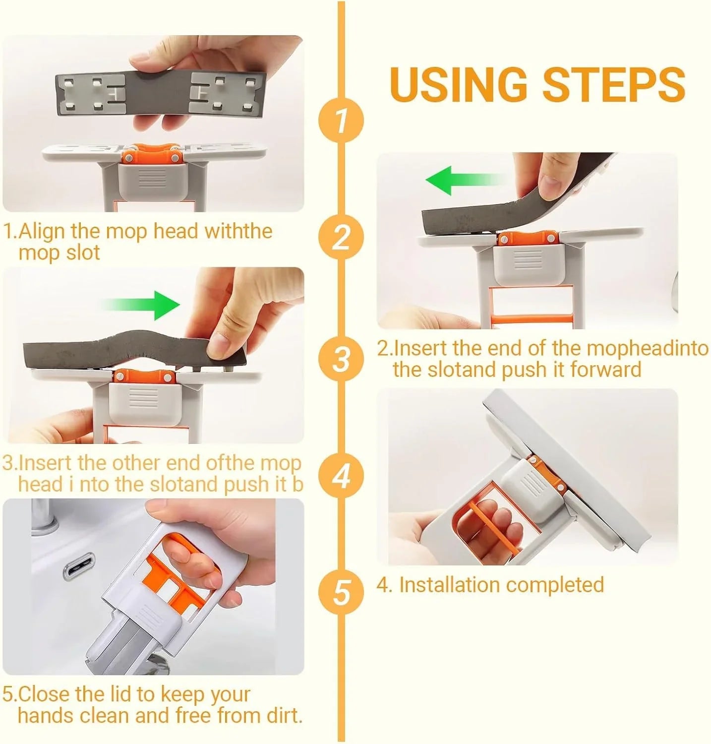 Multi-Functional Mini Foldable Mop | Handheld Self-Squeezing Cleaner