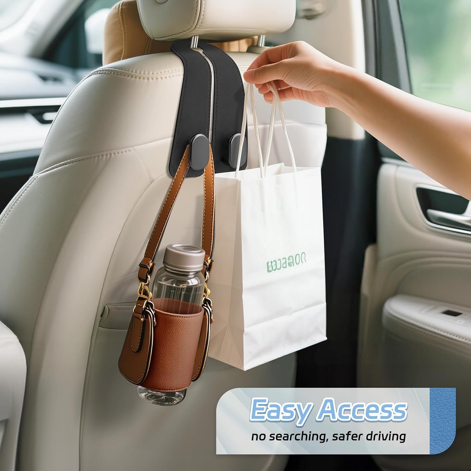 Premium Leather Car Seat Hooks: The Ultimate Stylish Car Organizer
