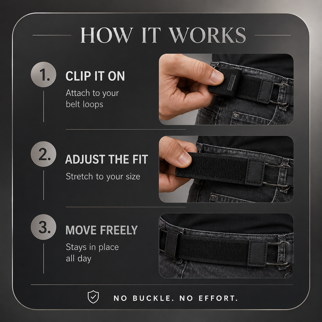 Invisible comfort Buckle-less Belt (Unisex)