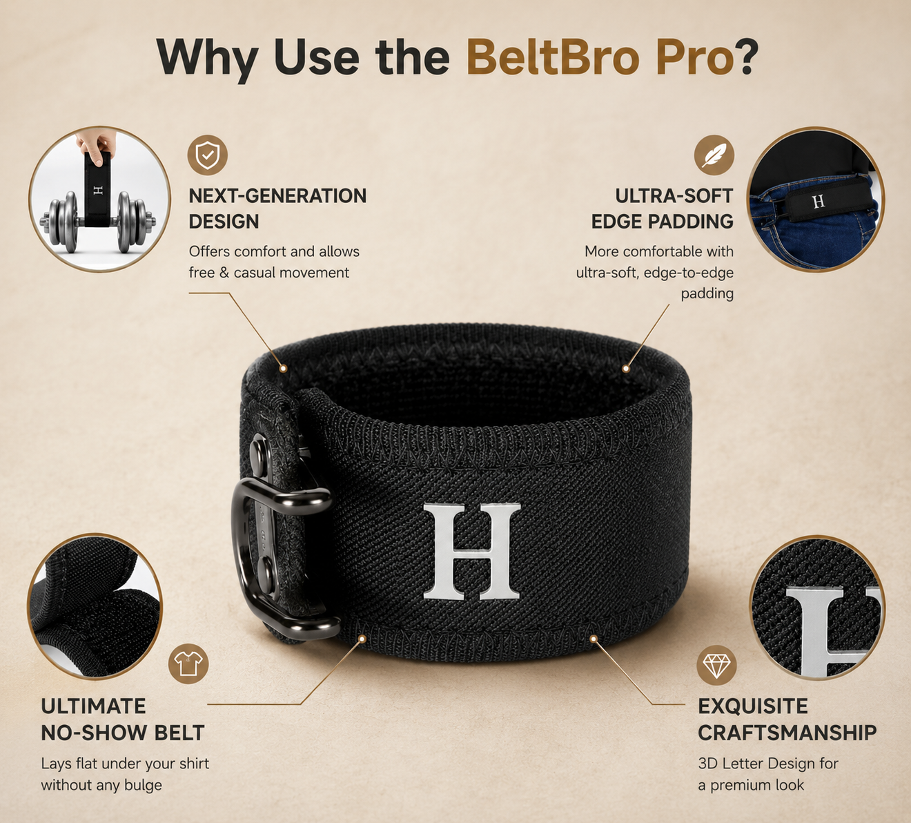Invisible comfort Buckle-less Belt (Unisex)