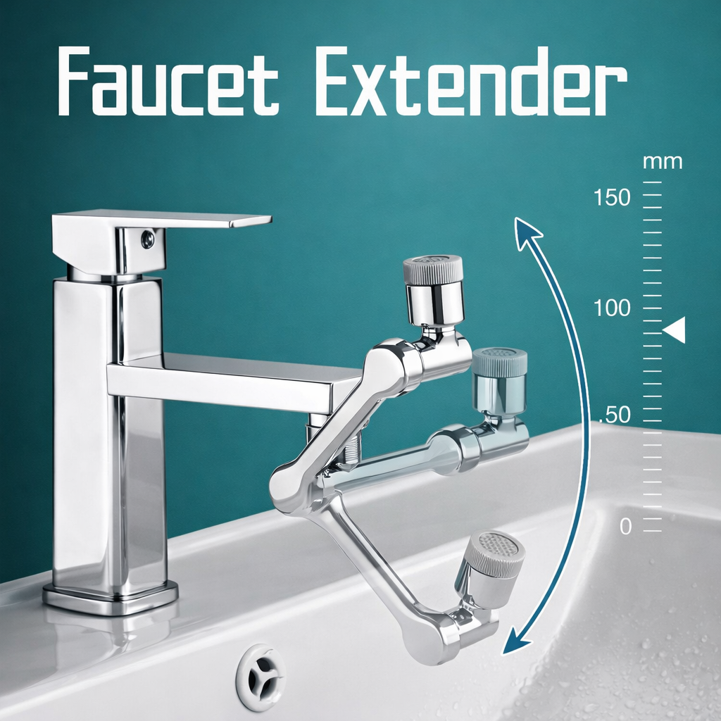 180° Universal Rotating Faucet Extender with Dual-Mode Splash Filter for Kitchen & Bathroom Tap Upgrade