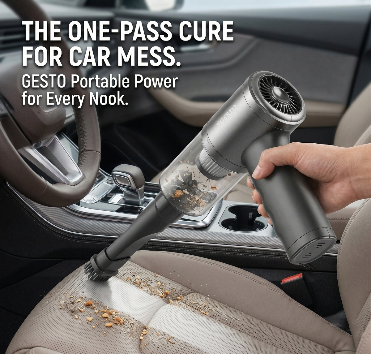 Powerful compact wireless handheld 3 in 1 vacuum cleaner | Can be used in Home & Car