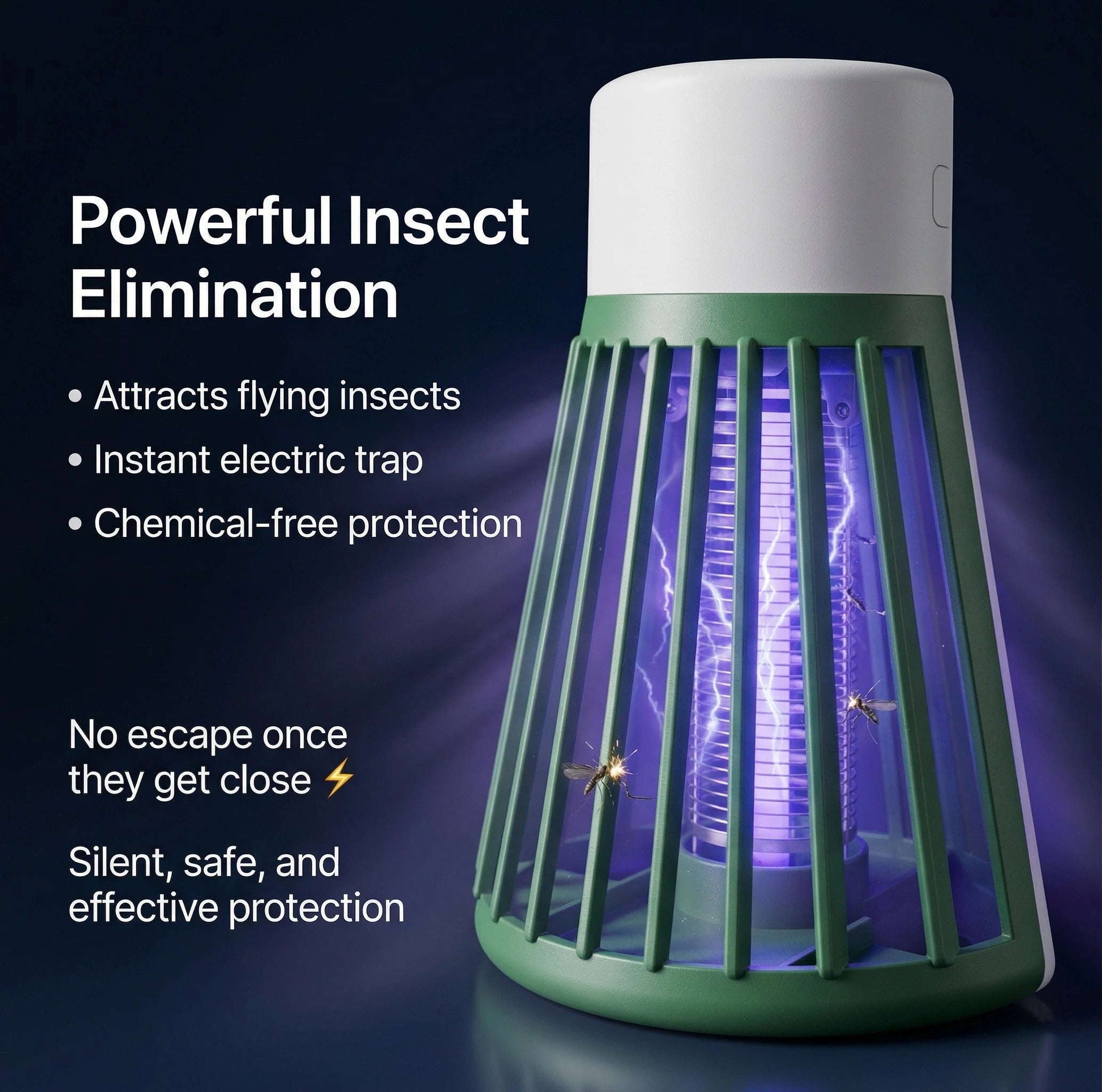 Electric UV Mosquito Killer Lamp with UV Suction Trap for safe Bedroom & Indoors