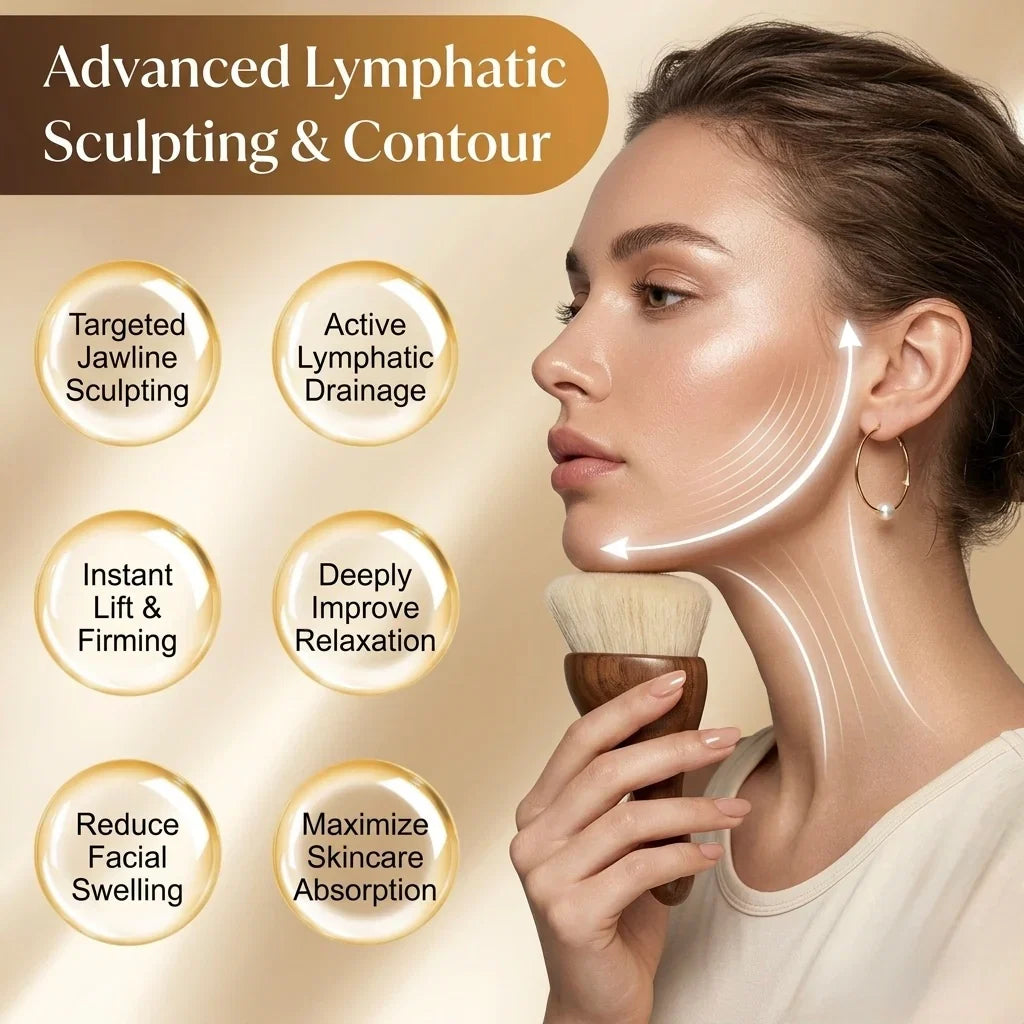The Ultimate Lymphatic Contour Facial Massager Brush (Gua sha Brush) – Sculpt, Lift & Glow