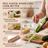Stainless Steel Kitchen Peeler | Zero-Waste Peeling | Heavy-Duty Performance | Razor-Sharp Peeling + Bottle Opener