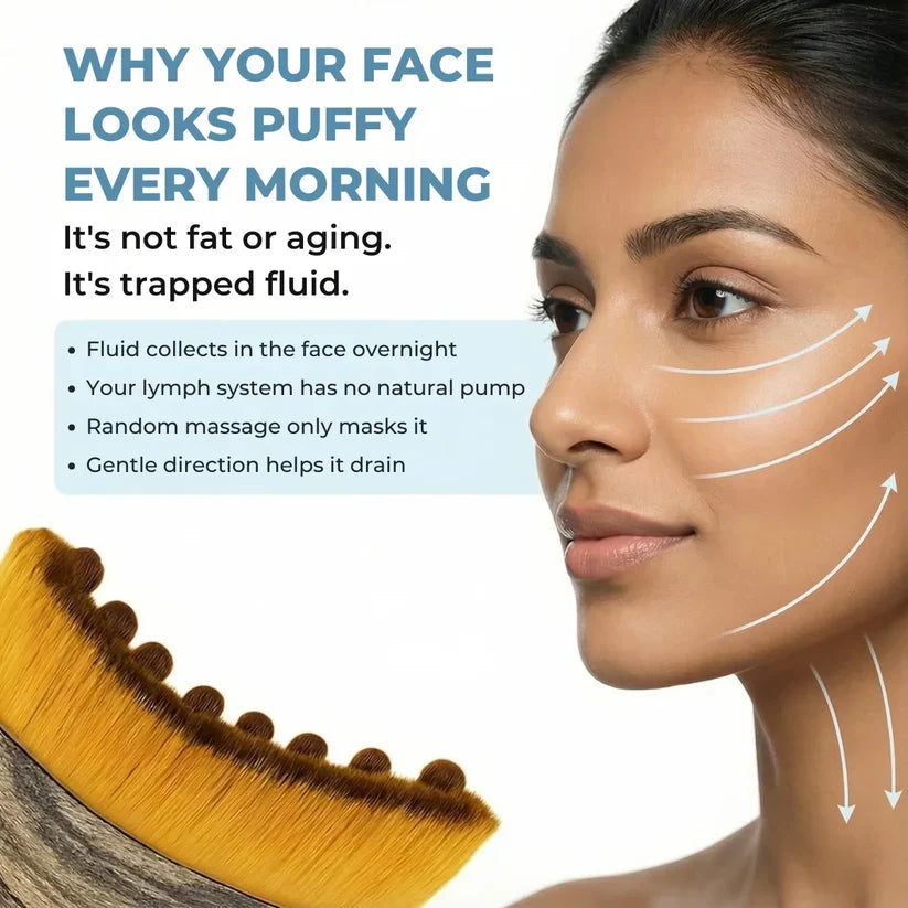 The Ultimate Lymphatic Contour Facial Massager Brush (Gua sha Brush) – Sculpt, Lift & Glow