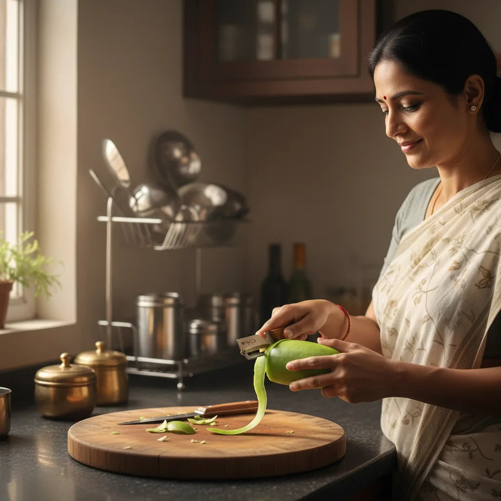 Stainless Steel Kitchen Peeler | Zero-Waste Peeling | Heavy-Duty Performance | Razor-Sharp Peeling + Bottle Opener