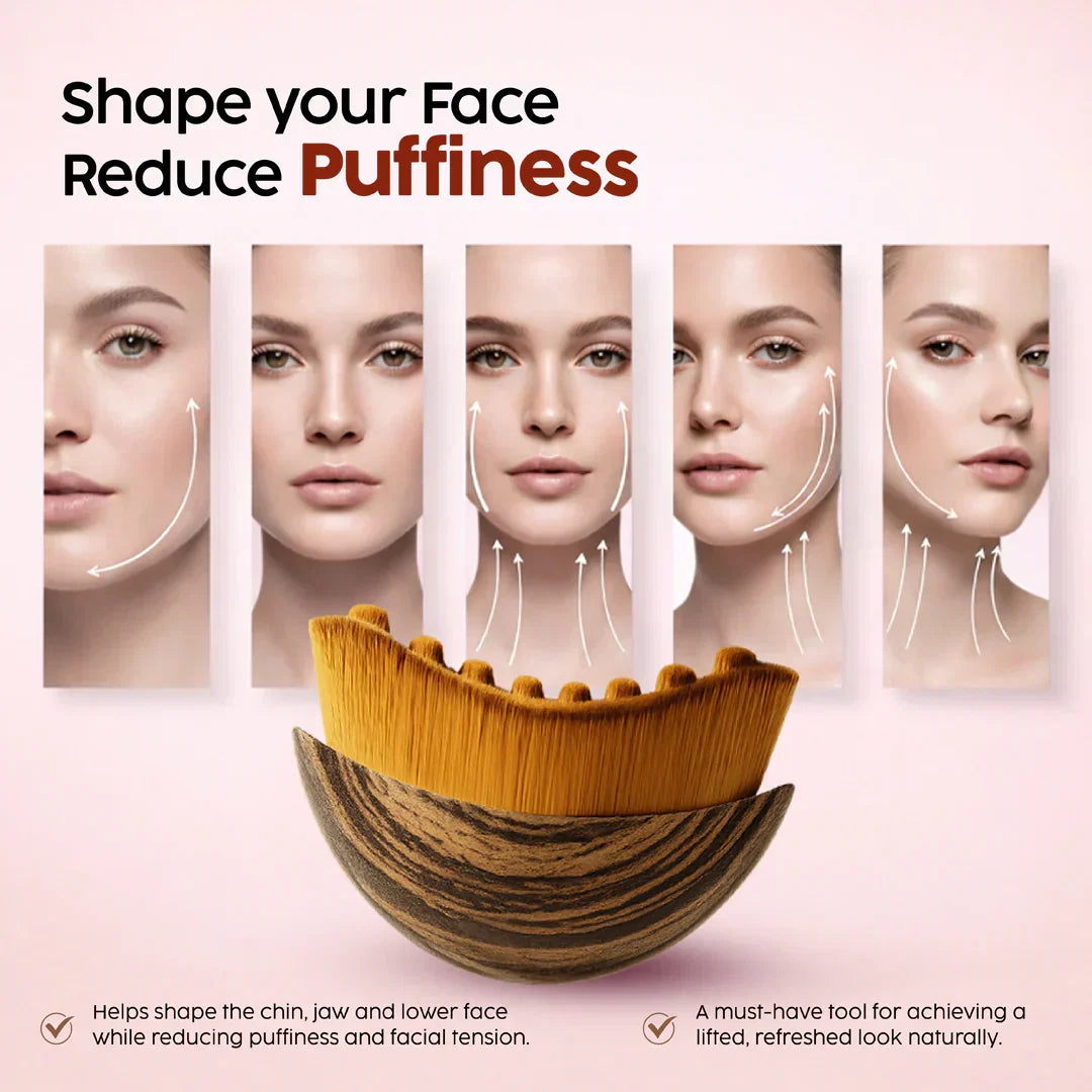 The Ultimate Lymphatic Contour Facial Massager Brush (Gua sha Brush) – Sculpt, Lift & Glow