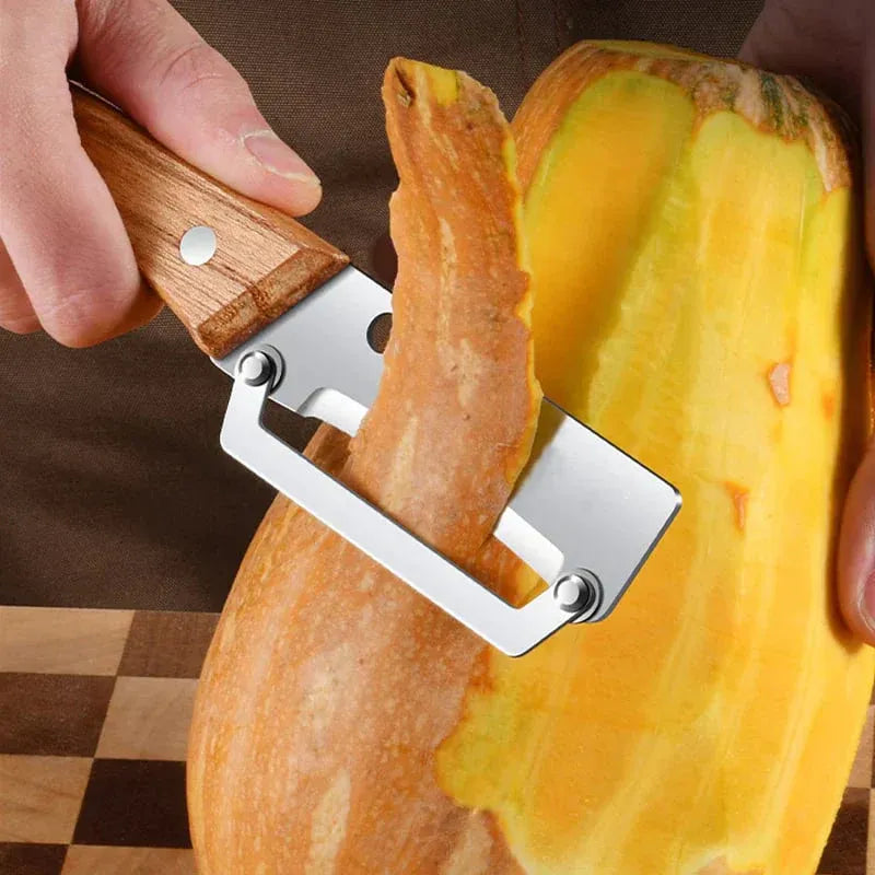 Stainless Steel Kitchen Peeler | Zero-Waste Peeling | Heavy-Duty Performance | Razor-Sharp Peeling + Bottle Opener