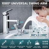 180° Universal Rotating Faucet Extender with Dual-Mode Splash Filter for Kitchen & Bathroom Tap Upgrade